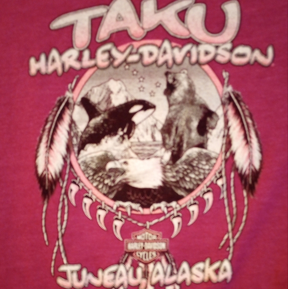 🐮 🐄 Harley Davidson Women's Juneau Alaska Short Sleeve T-Shirt - Picture 2 of 7